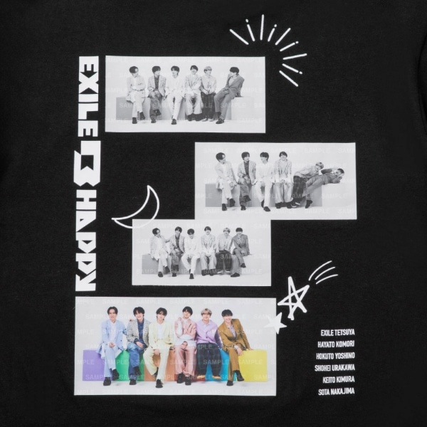 EXILE B HAPPY SHOW 2025 フォトTシャツ/BLACK 詳細画像