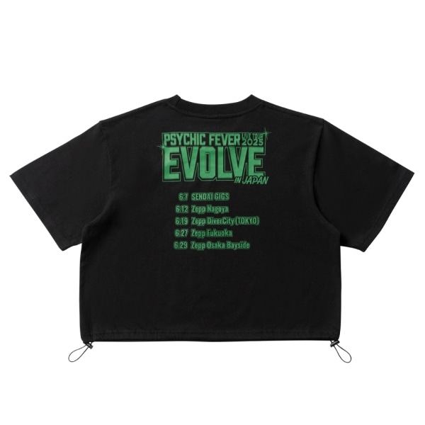 EVOLVE クロップドツアーTシャツ/BLACK 詳細画像