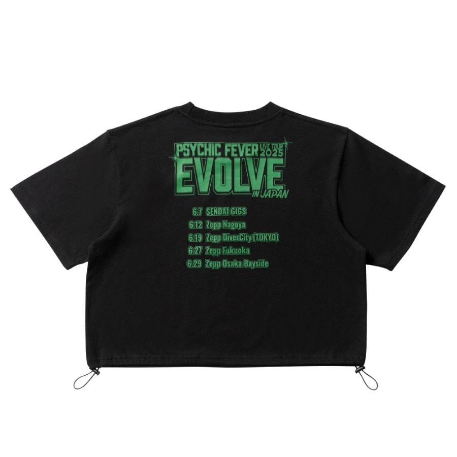 EVOLVE クロップドツアーTシャツ/BLACK 詳細画像 カラー共通 1