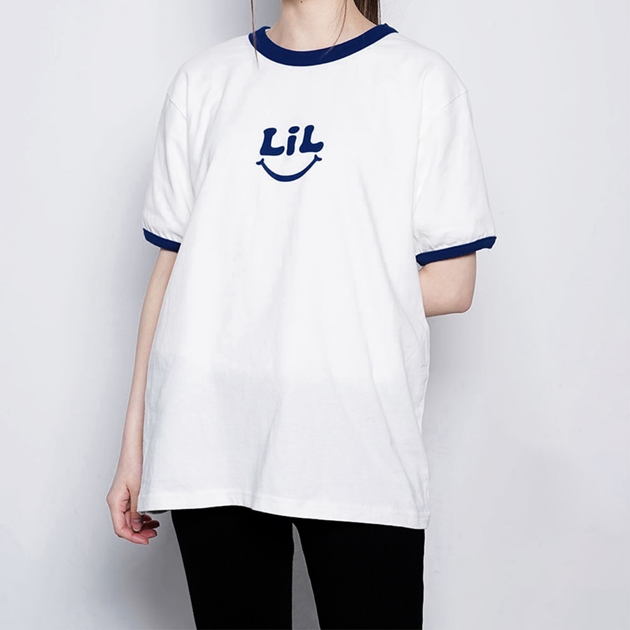 LIL SMILE リンガーTシャツ 詳細画像 WHITE 5