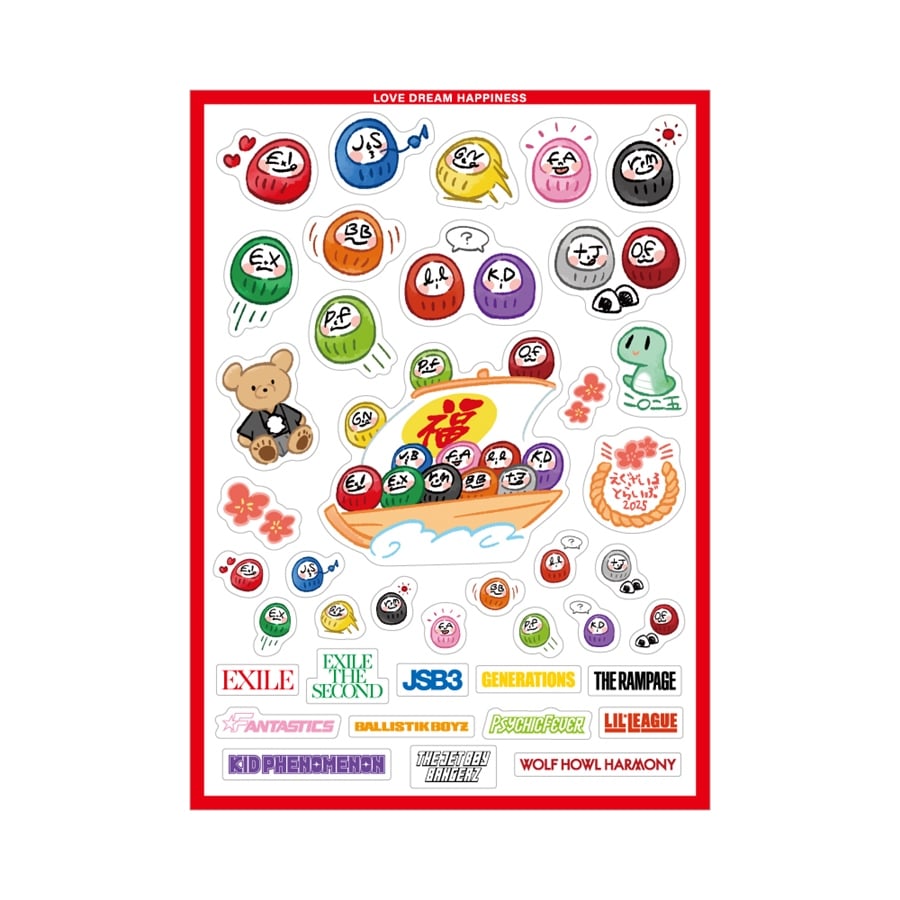 EXILE TRIBE STATION ONLINE STORE｜NEW YEAR 2025 ステッカーシート