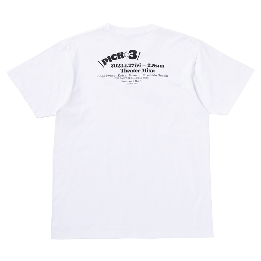 PICK☆3 Tシャツ/WHITE 詳細画像 WHITE 1