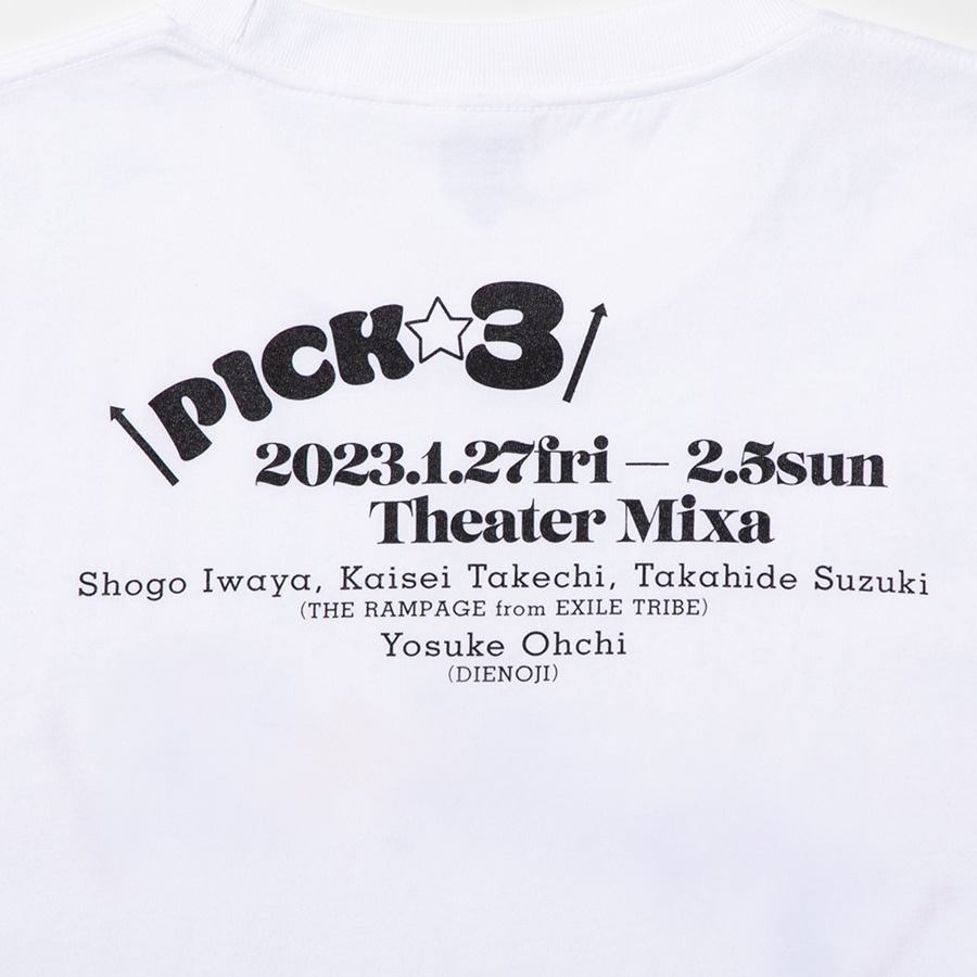 PICK☆3 Tシャツ/WHITE 詳細画像 WHITE 3
