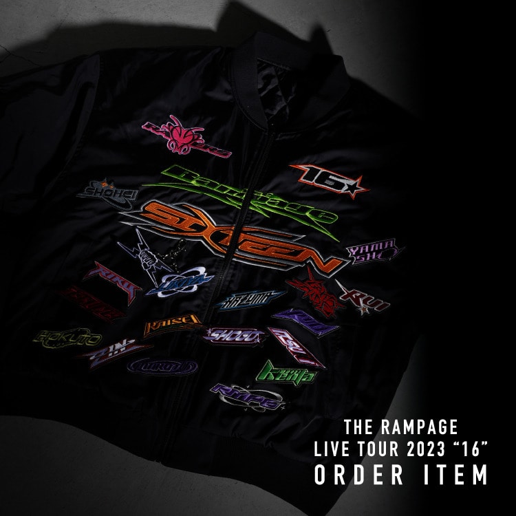 「THE RAMPAGE LIVE TOUR 2023 "16"」ワッペンジャケット・ワッペンチャームセット受注販売決定!!