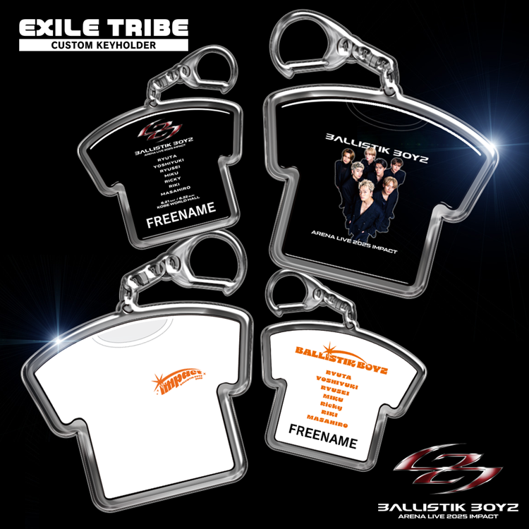 【EXILE TRIBE STATION TOKYO】EXILE TRIBE CUSTOM KEYHOLDER BALLISTIK BOYZ ARENA LIVE 2025 "IMPACT" DESIGN販売決定!!