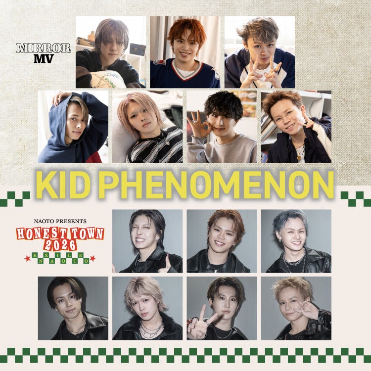【TRIBE PHOTO】KID PHENOMENON「Mirror」MV＆「NAOTO PRESENTS HONEST TOWN 2026」 PHOTO販売決定!!