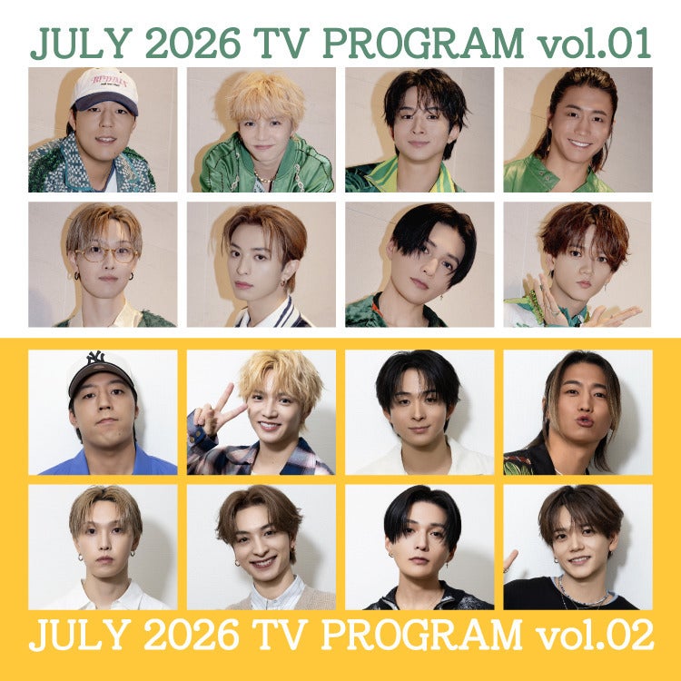 【TRIBE PHOTO】「JULY 2026 TV PROGRAM vol.01、JULY 2026 TV PROGRAM vol.02」 PHOTO販売決定!!